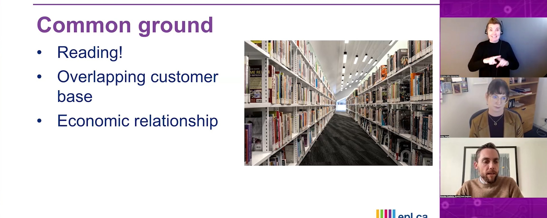 Screen capture from the The partnership effect: Libraries and publishers on collaborating and thriving webinar