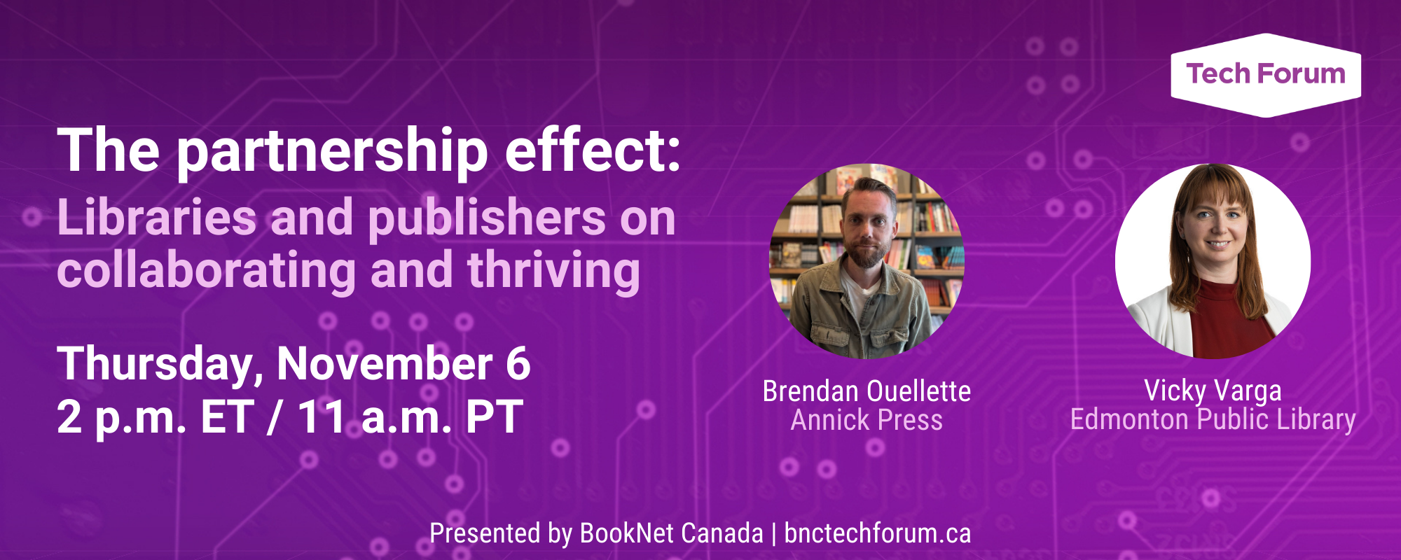 The partnership effect: Libraries and publishers on collaborating and thriving. Nov. 6 at 2 p.m.