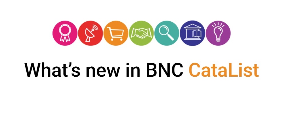 What's new in BNC CataList