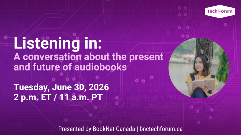 Listening in: A conversation about the present and future of audiobooks. Tuesday, June 30 at 2 p.m. ET